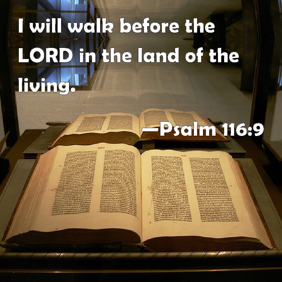 Psalm 116 9 I Will Walk Before The LORD In The Land Of The Living 