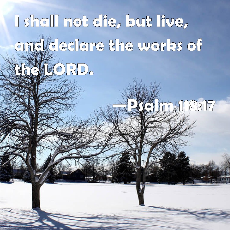 Psalm 118 17 I Shall Not Die But Live And Declare The Works Of The LORD 