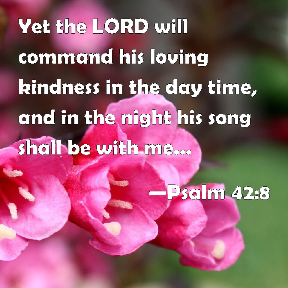 Psalm 42 8 Yet The LORD Will Command His Loving Kindness In The Day 