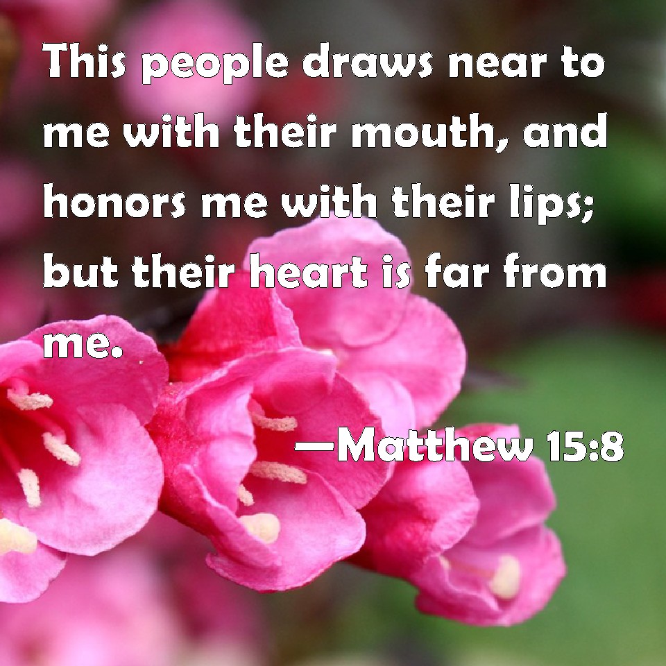 Matthew 158 This people draws near to me with their mouth