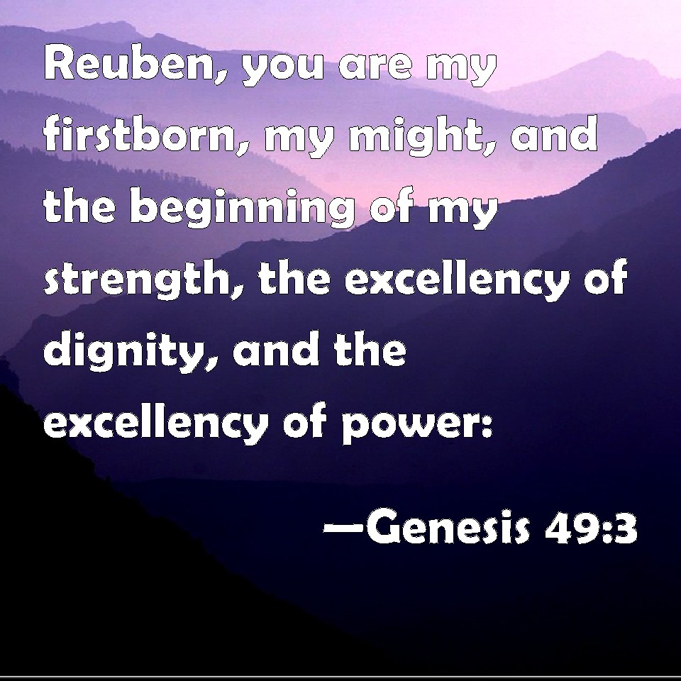 Genesis 49 3 Reuben You Are My Firstborn My Might And The Beginning 