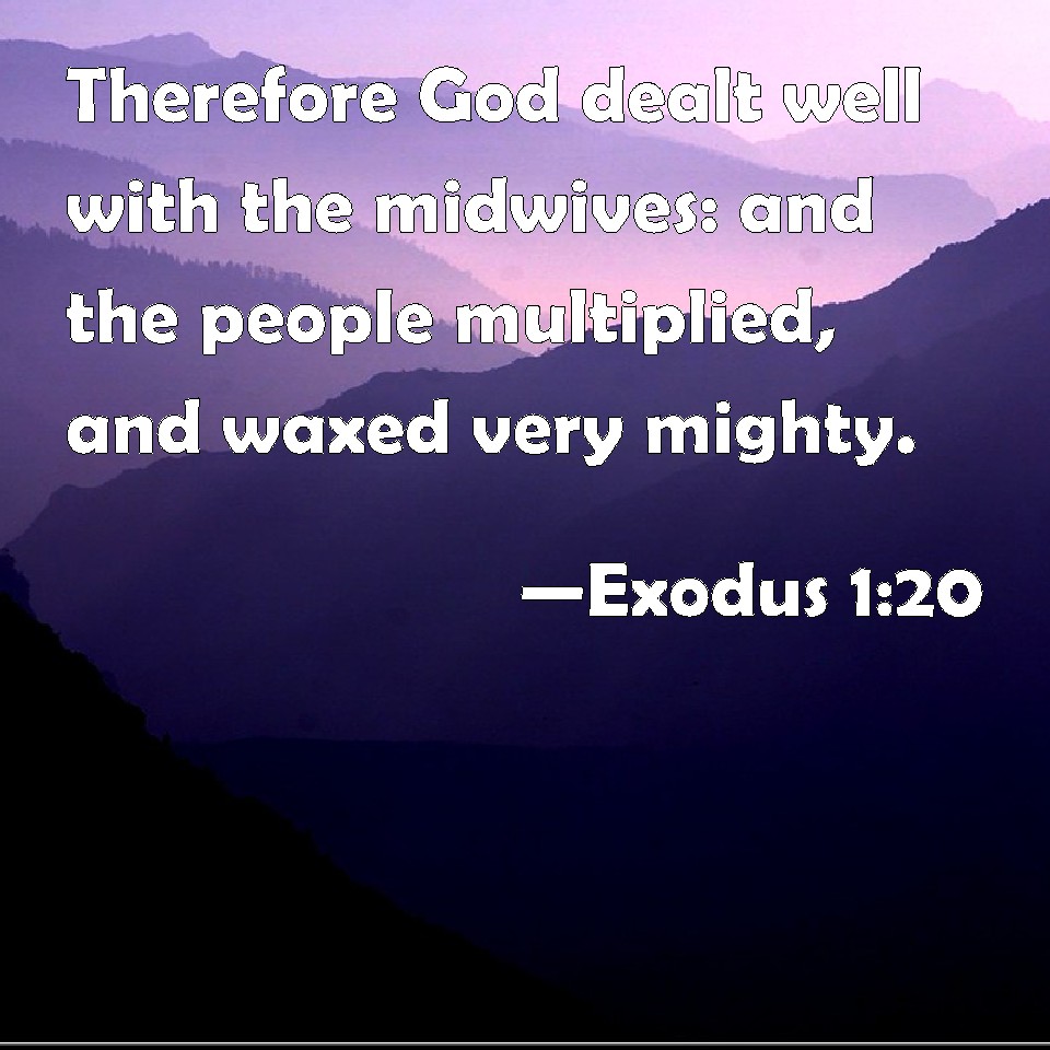 Exodus 120 Therefore God Dealt Well With The Midwives And The People Multiplied And Waxed 7916