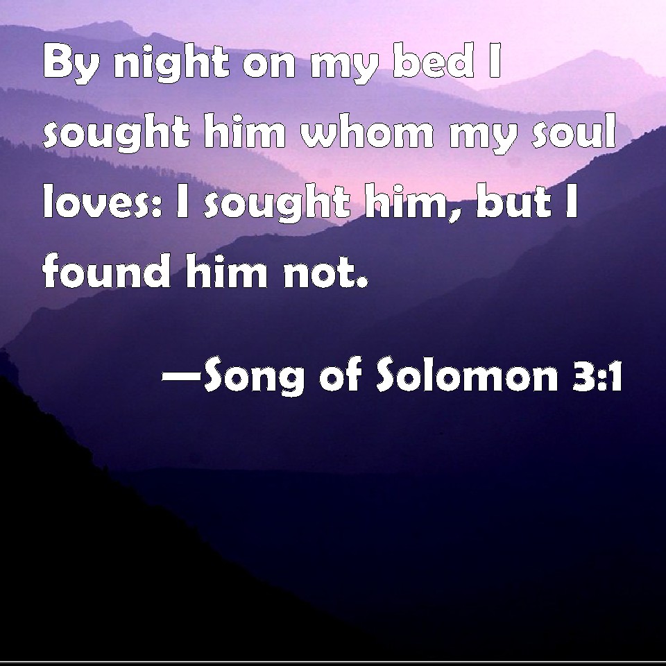 Song Of Solomon 3:1 By Night On My Bed I Sought Him Whom My Soul Loves ...