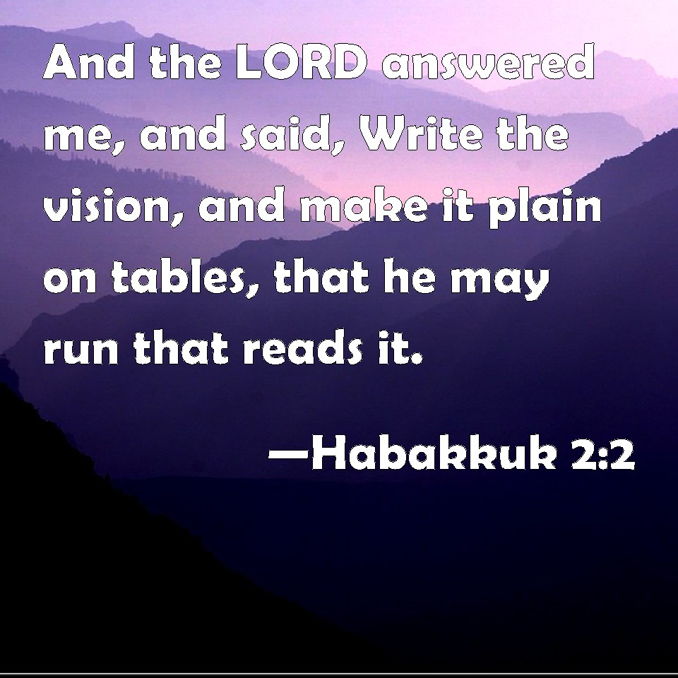 scripture for iwrite down the vision and make it pplain