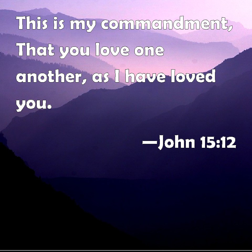 John 15:12 This is my commandment, That you love one another, as I have ...