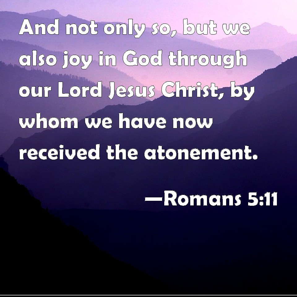 Romans 5:11 And not only so, but we also joy in God through our Lord ...