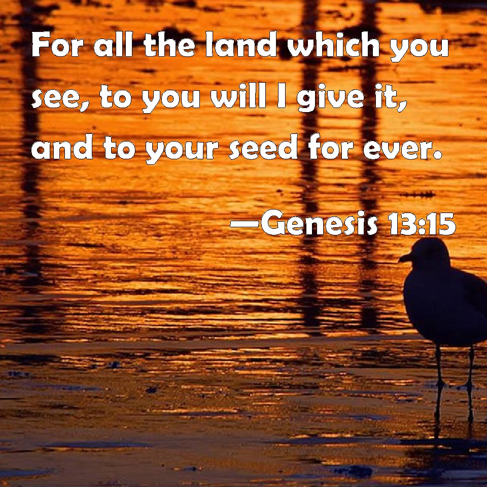 Genesis 13 15 For All The Land Which You See To You Will I Give It   0334 