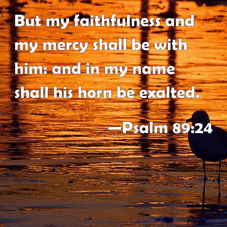 Psalm 89:24 But my faithfulness and my mercy shall be with him: and in ...