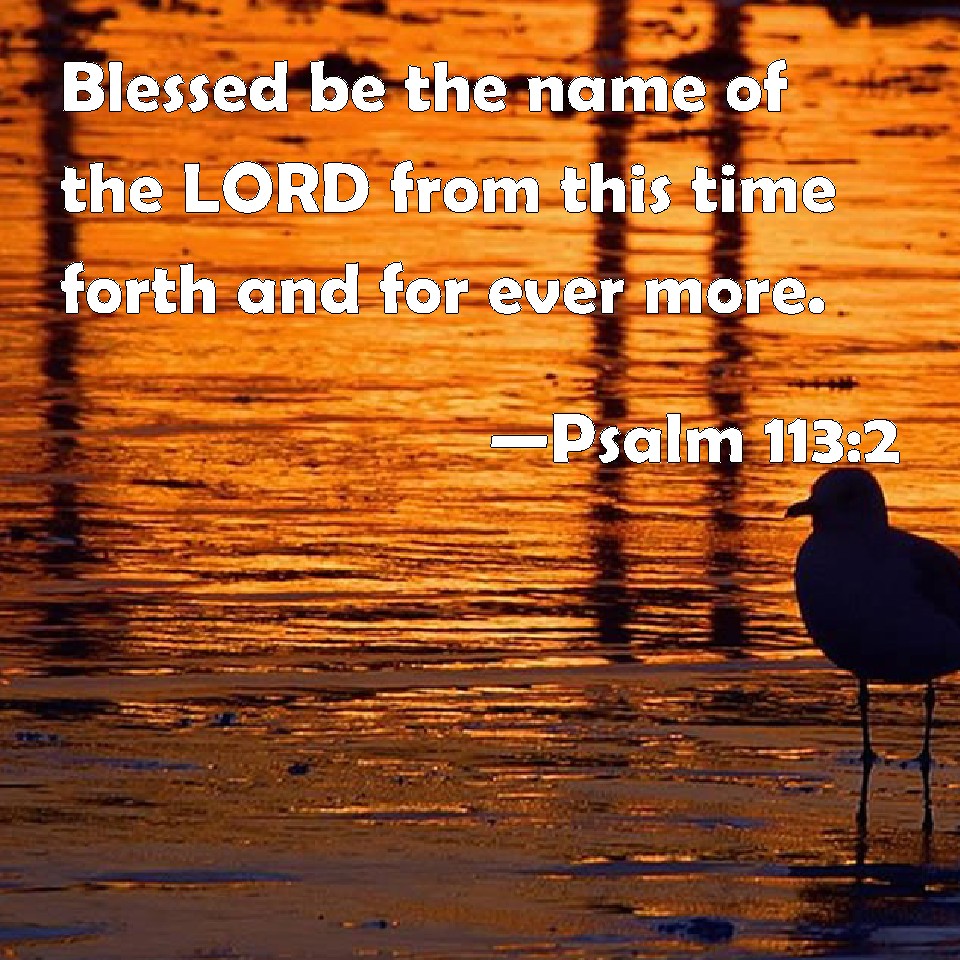 Psalm 113:2 Blessed be the name of the LORD from this time forth and ...