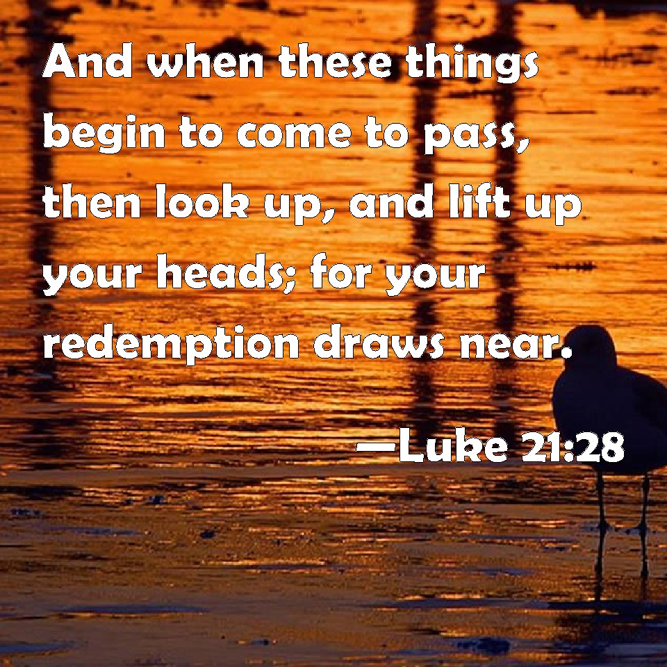 Luke 2128 And when these things begin to come to pass, then look up