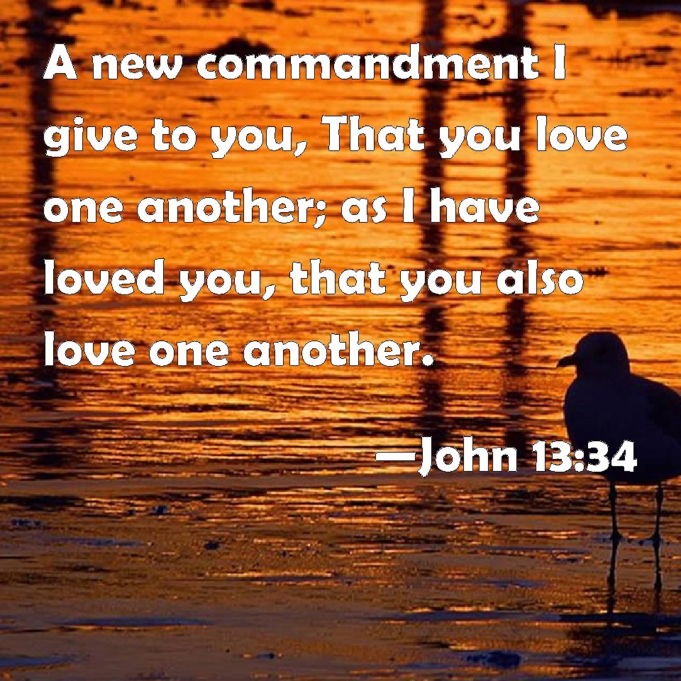 John 13:34 A new commandment I give to you, That you love one another ...