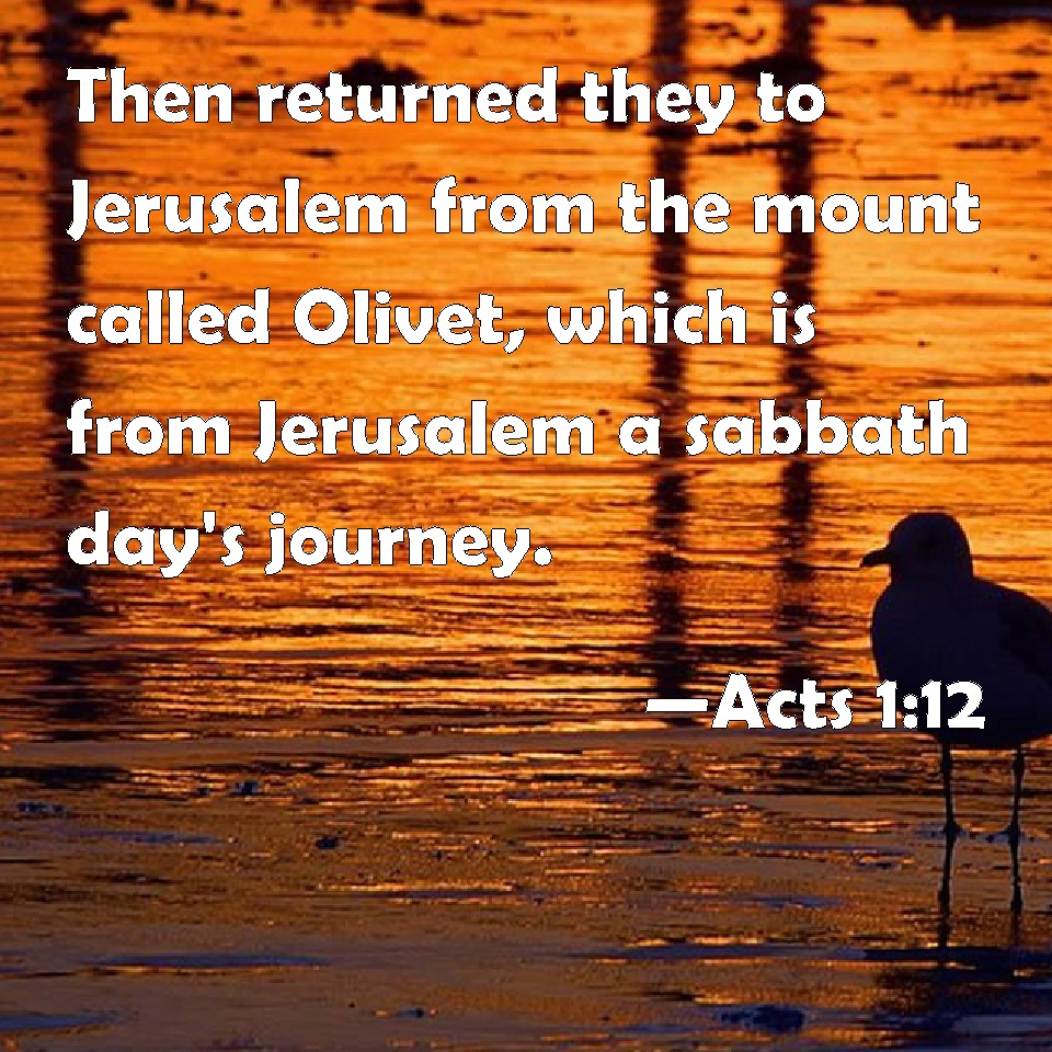 what was a sabbath day's journey in acts 1 12