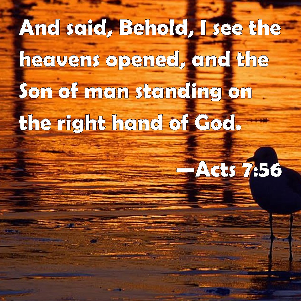 Acts 756 And Said Behold I See The Heavens Opened And The Son Of