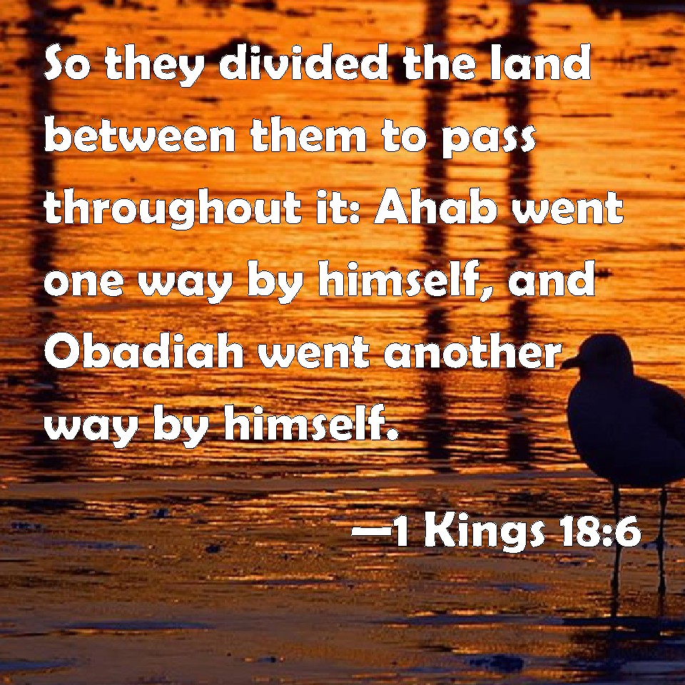 1-kings-18-6-so-they-divided-the-land-between-them-to-pass-throughout