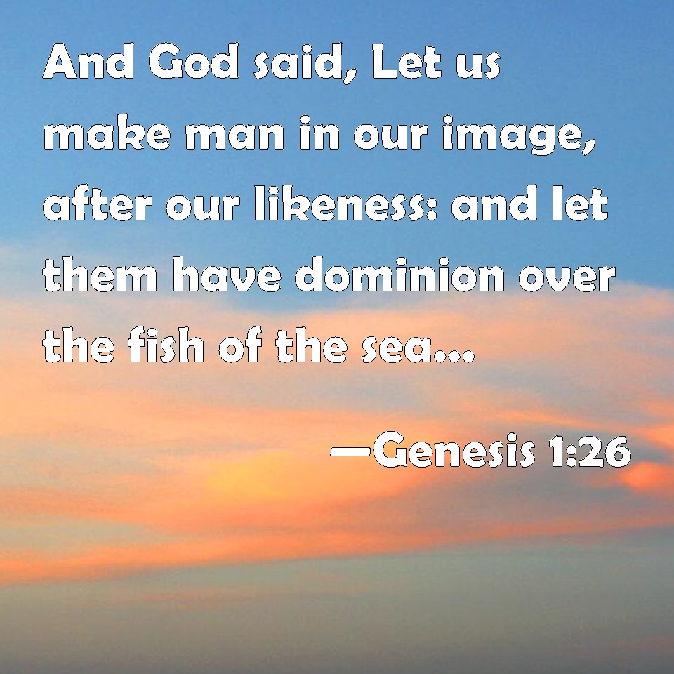 Genesis 1 26 And God Said Let Us Make Man In Our Image After Our