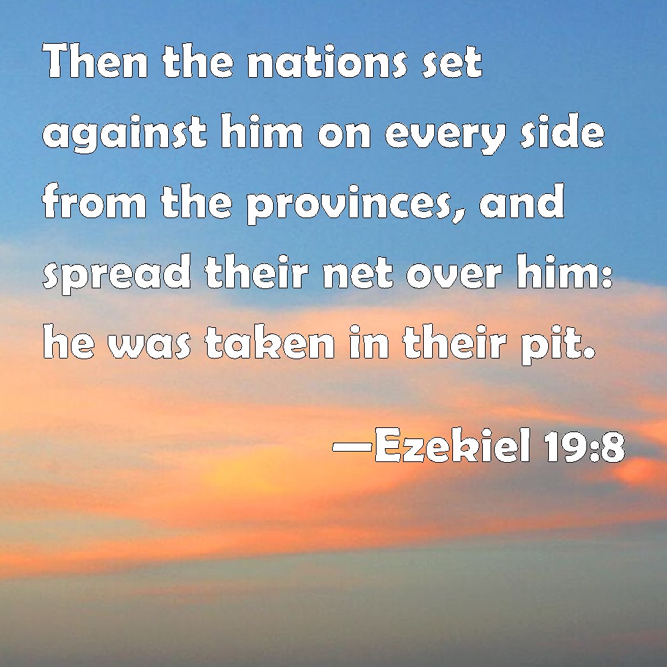 Ezekiel 19:8 Then The Nations Set Against Him On Every Side From The 