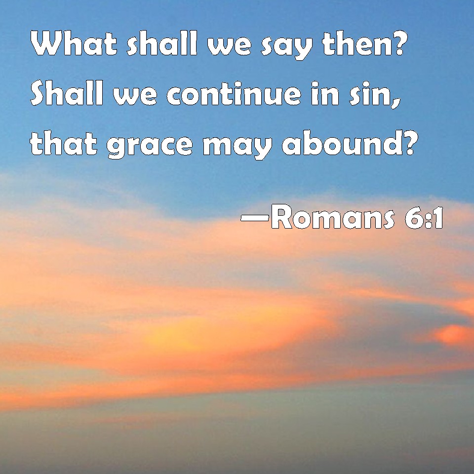 Romans 6 1 What Shall We Say Then Shall We Continue In Sin That Grace 