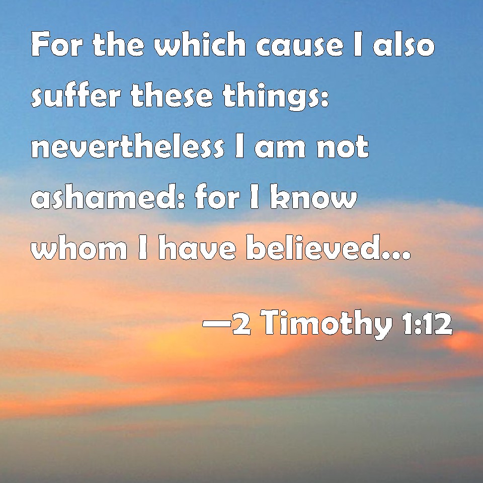 2 Timothy 1:12 For The Which Cause I Also Suffer These Things ...