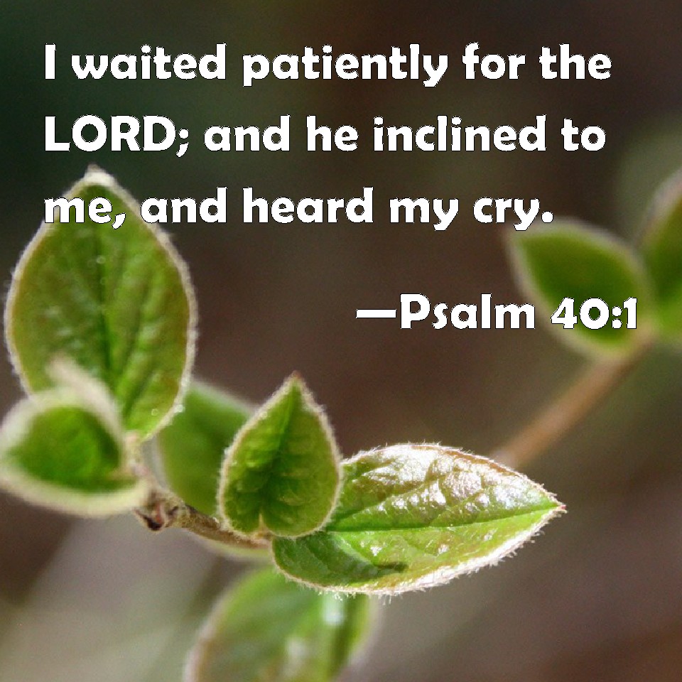 Psalm I Waited Patiently For The Lord And He Inclined To Me And
