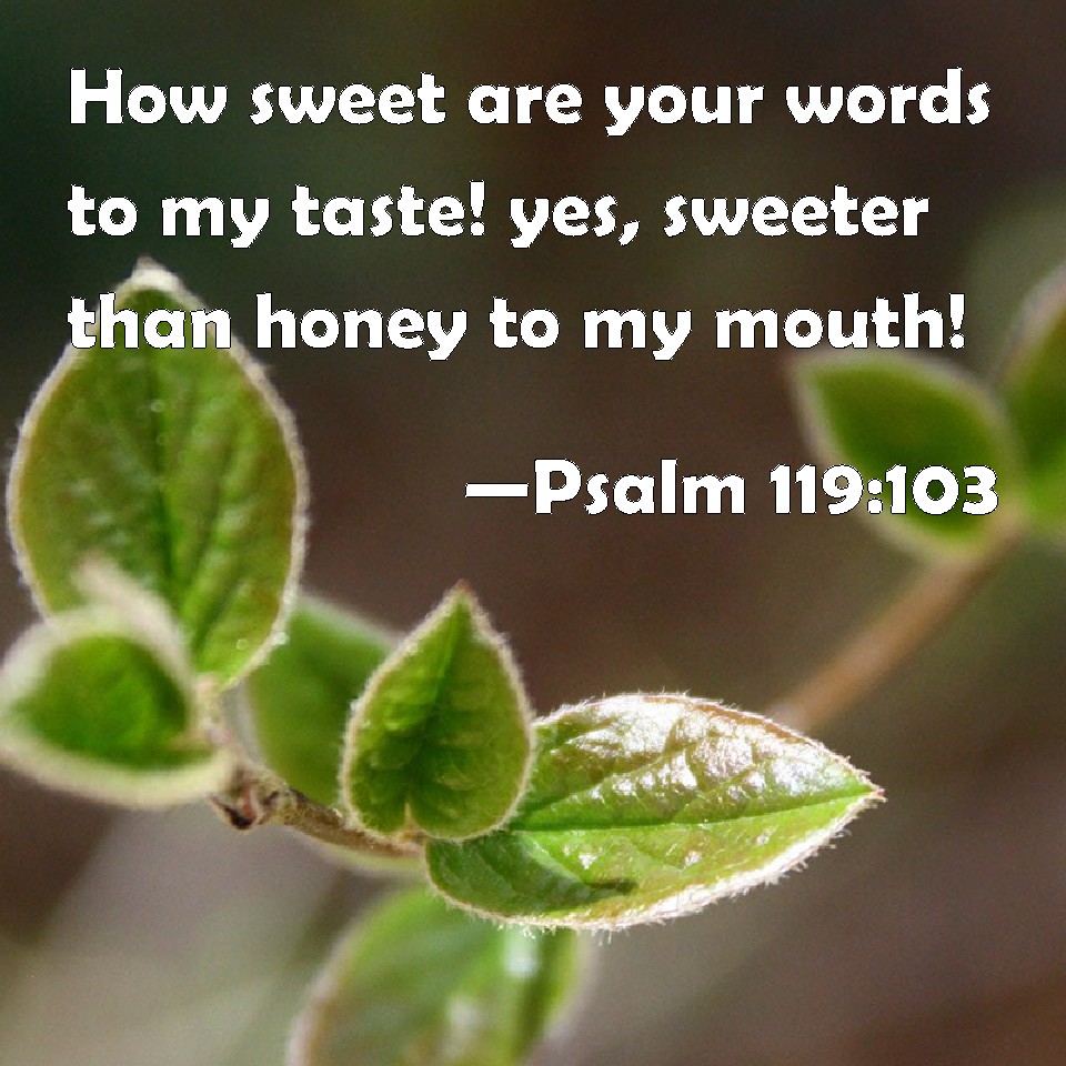 Psalm 119:103 How Sweet Are Your Words To My Taste! Yes, Sweeter Than ...