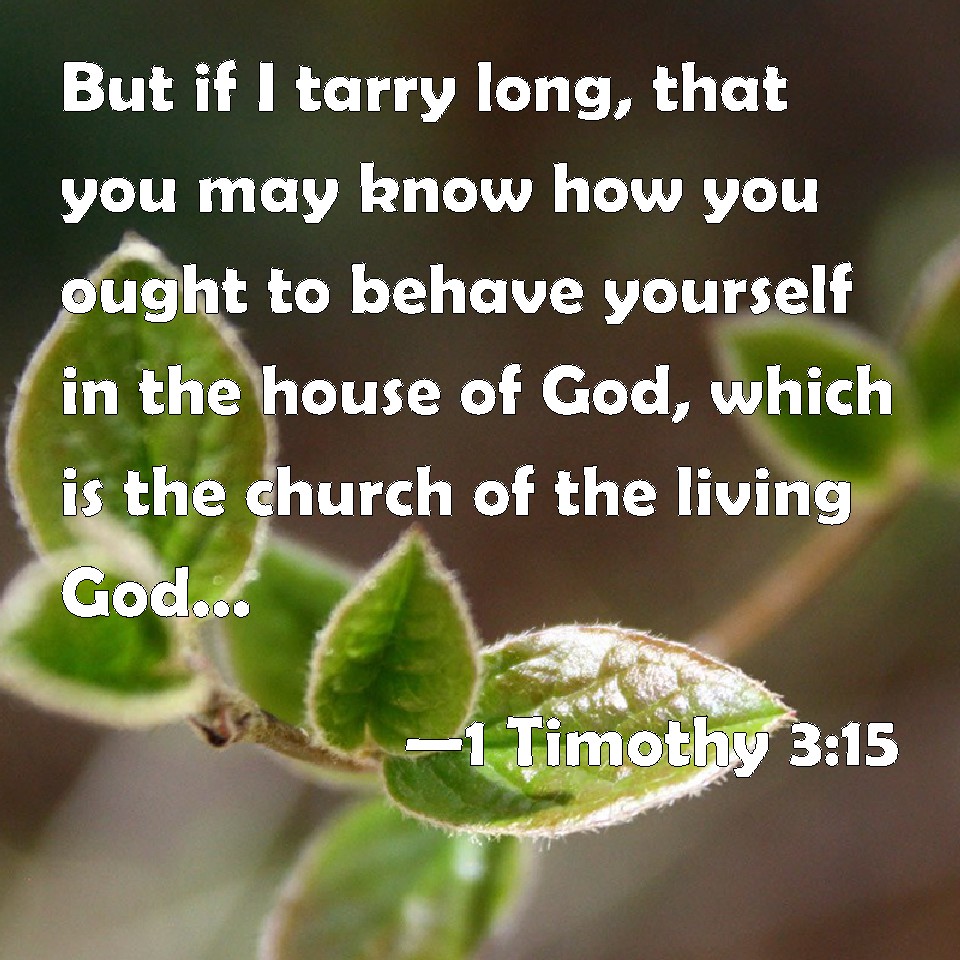 1 Timothy 315 But If I Tarry Long That You May Know How