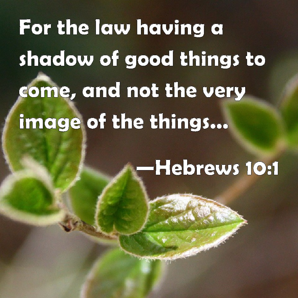 Hebrews 10:1 For the law having a shadow of good things to come, and ...