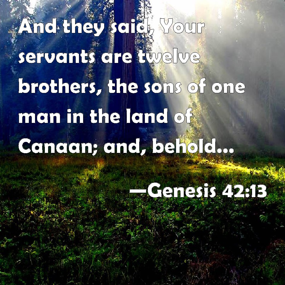 Genesis 42:13 And they said, Your servants are twelve brothers, the ...