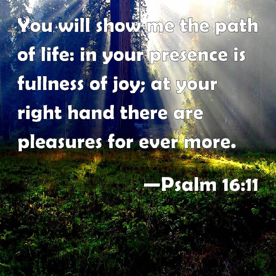 Psalm You Will Show Me The Path Of Life In Your Presence Is