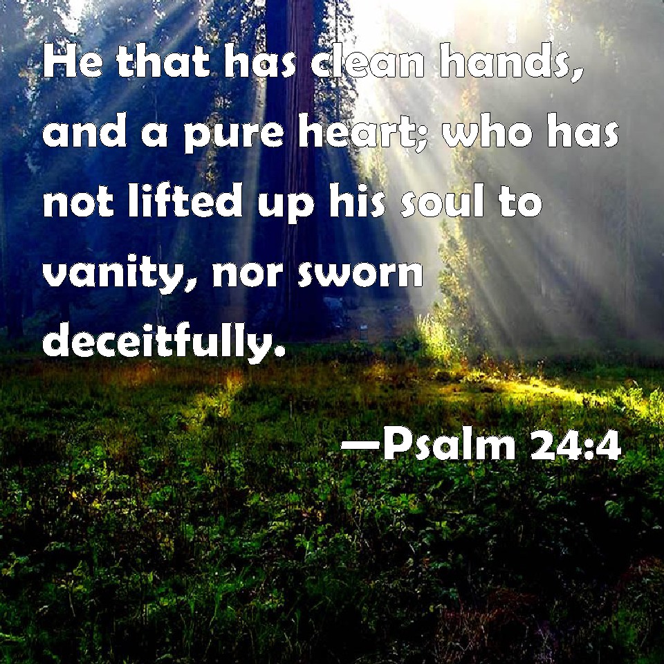 scripture clean hands and a pure heart