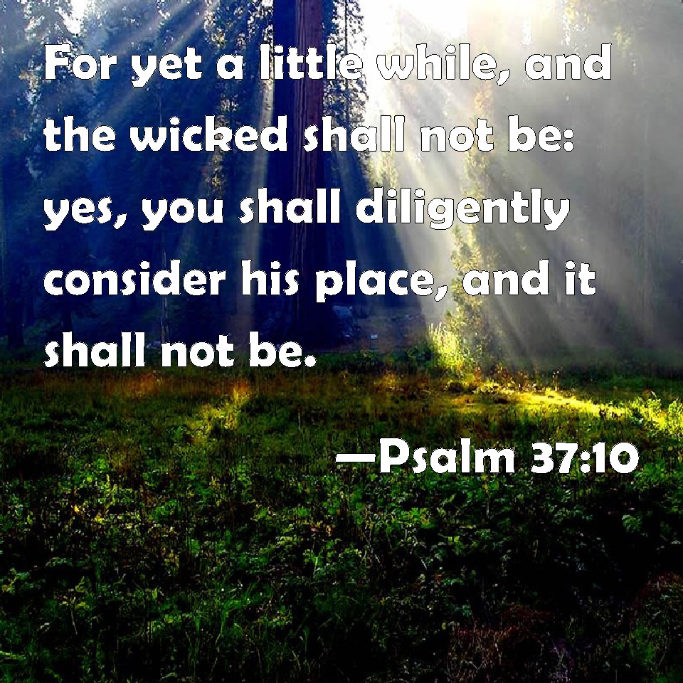 Psalm 37 10 For Yet A Little While And The Wicked Shall Not Be Yes 