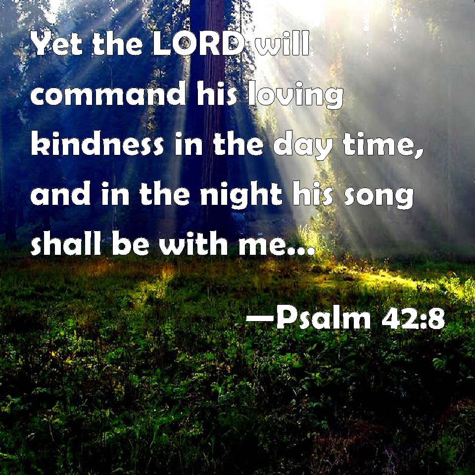 Psalm 42 8 Yet The LORD Will Command His Loving Kindness In The Day 