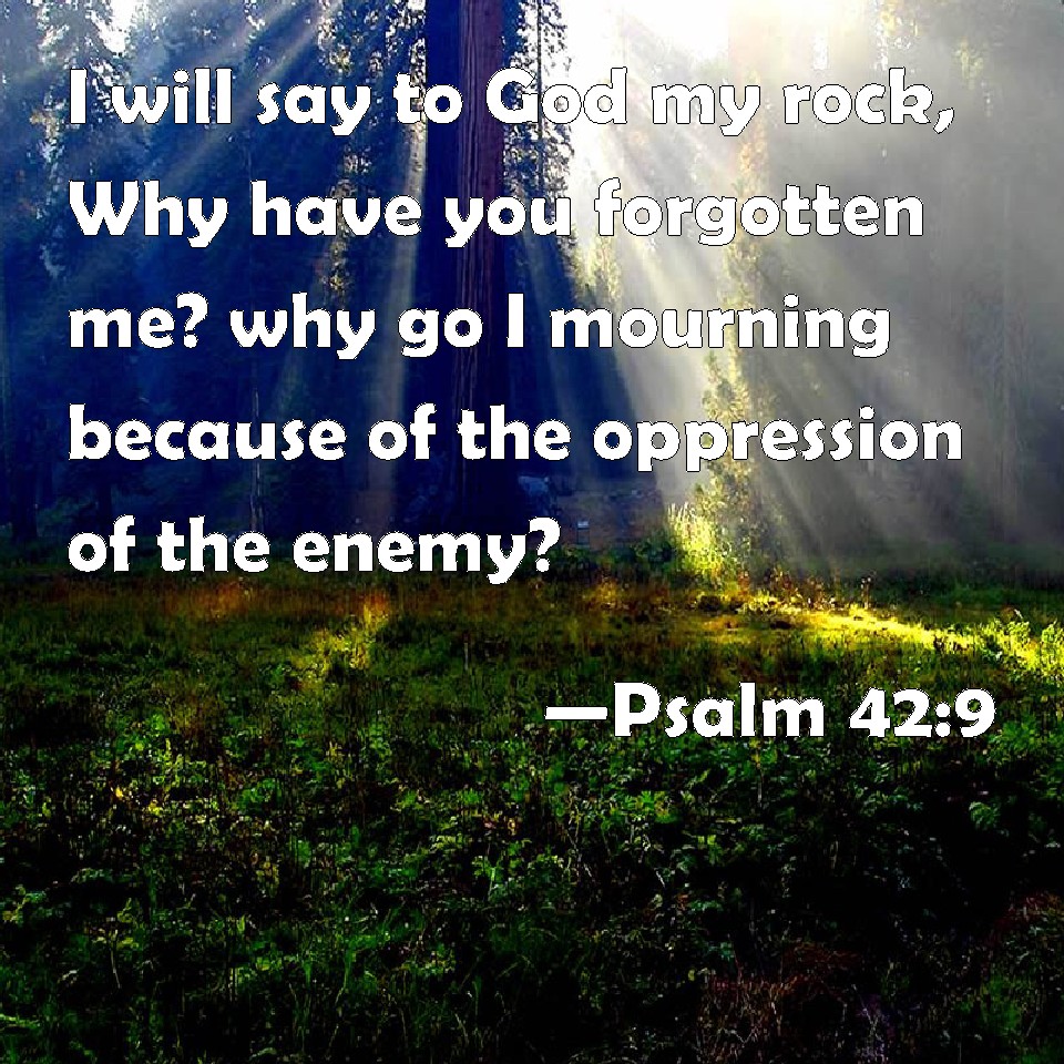 Psalm 42 9 I Will Say To God My Rock Why Have You Forgotten Me Why Go 