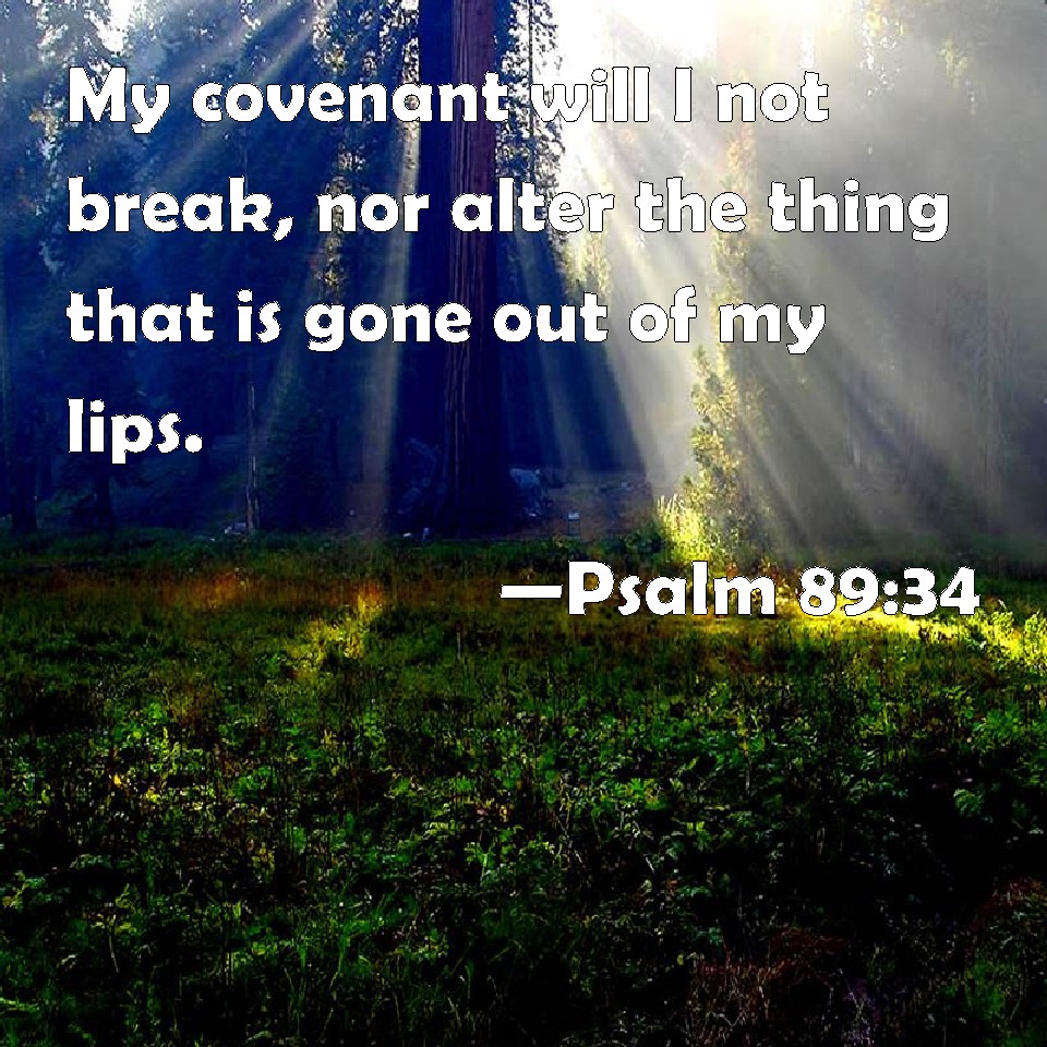 Psalm 89 34 My Covenant Will I Not Break Nor Alter The Thing That Is 