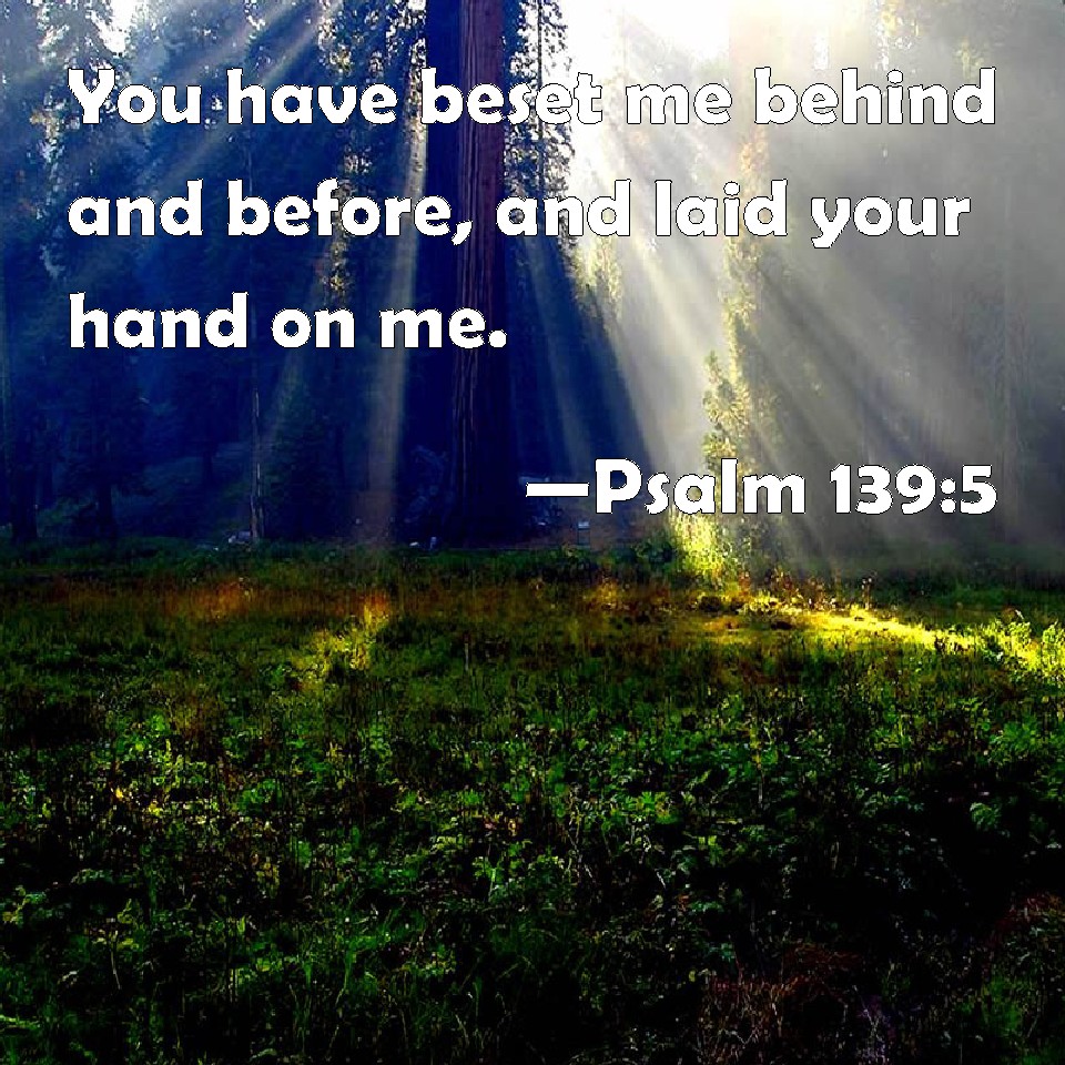 Psalm 139 5 You Have Beset Me Behind And Before And Laid Your Hand On Me 