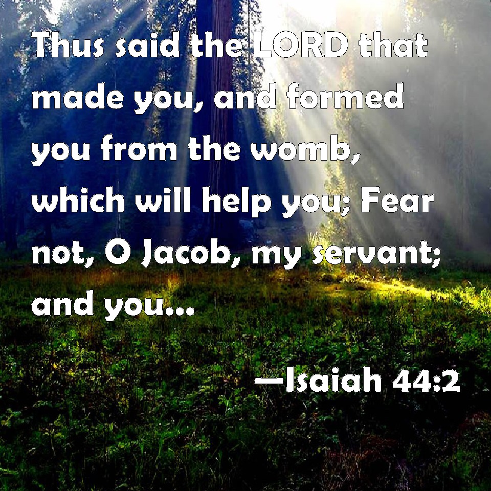 Isaiah 44:2 Thus said the LORD that made you, and formed you from the ...