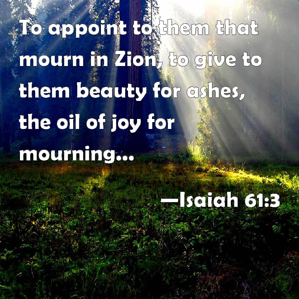 Isaiah 61 3 To Appoint To Them That Mourn In Zion To Give To Them 