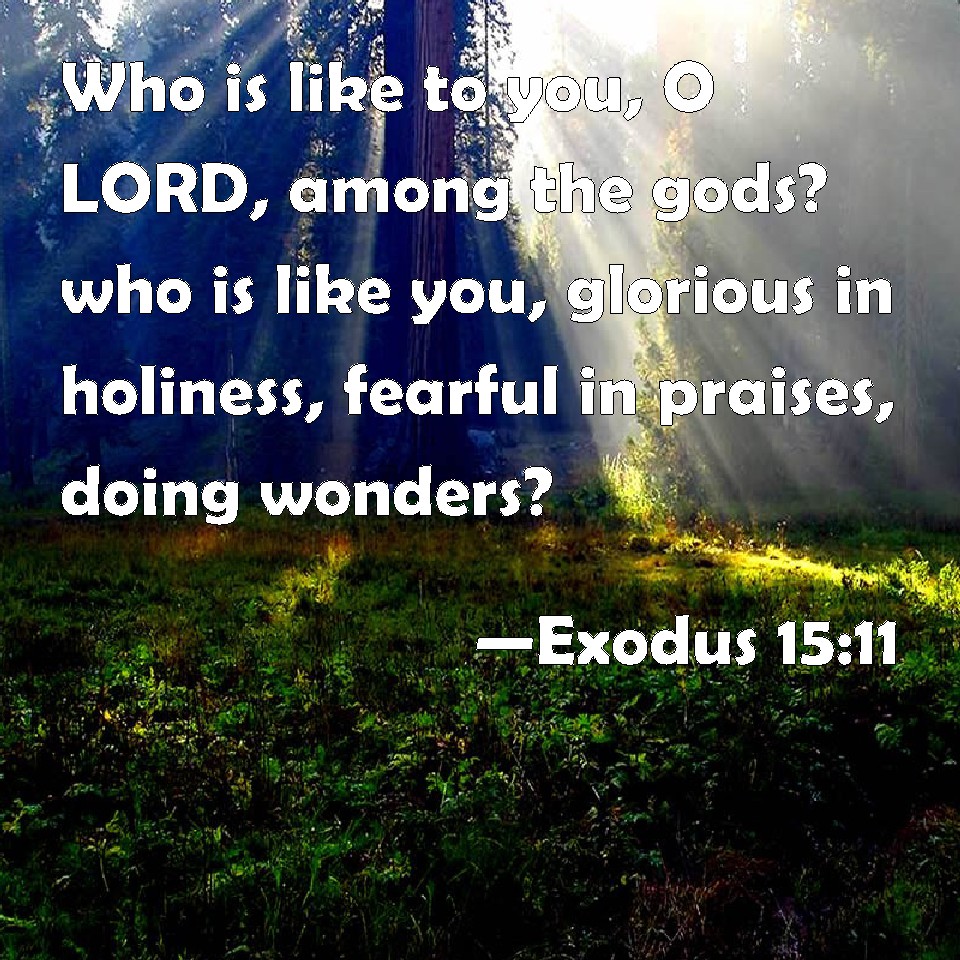 Exodus 15:11 Who is like to you, O LORD, among the gods? who is like ...