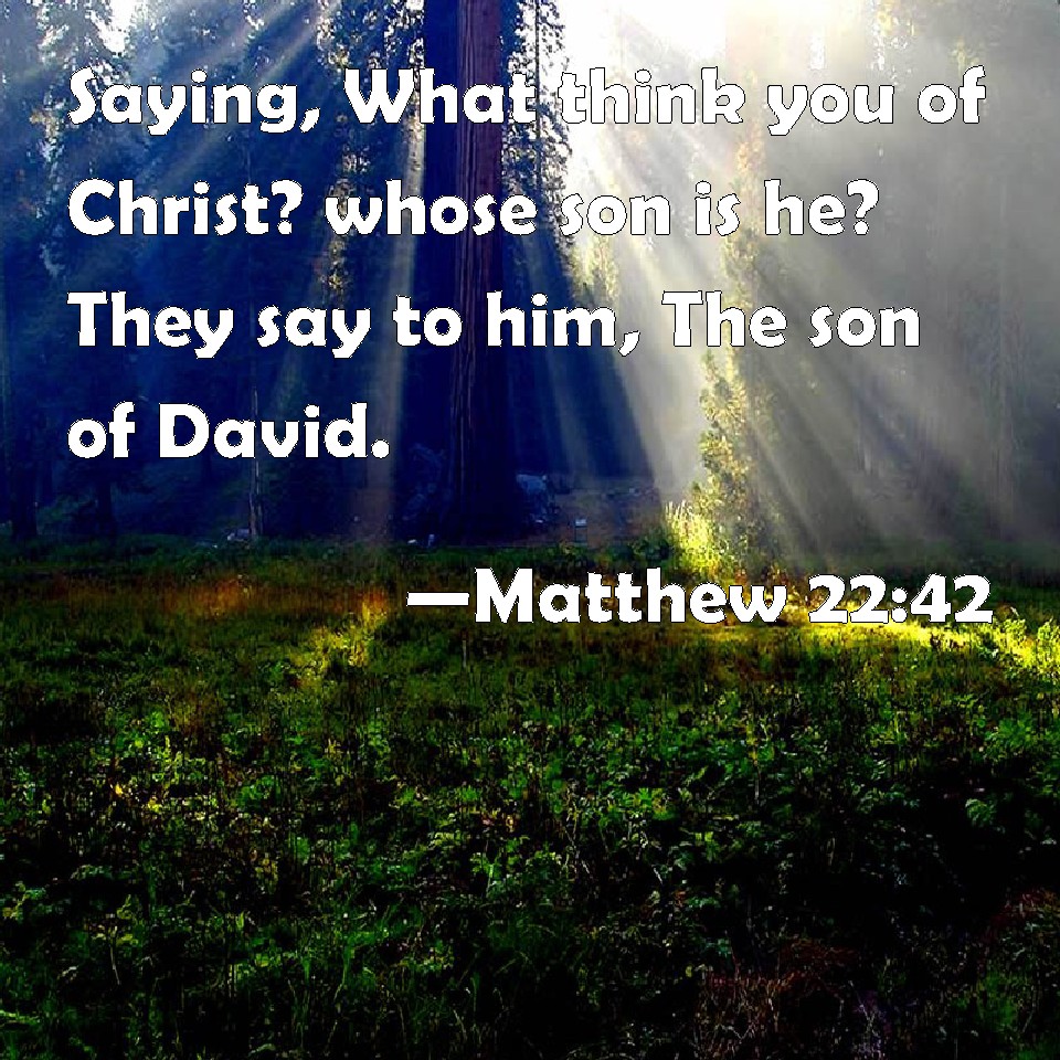 what does matthew 22 42 mean bibleref