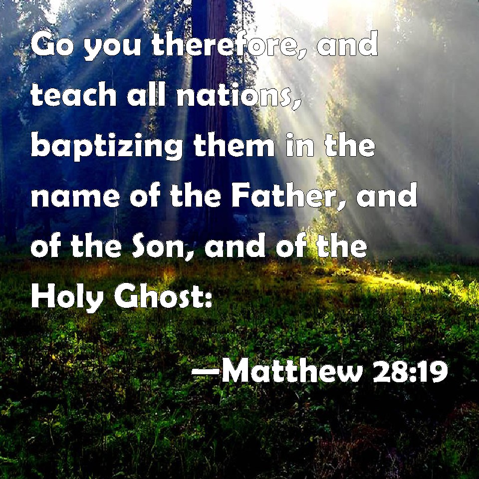 Matthew 28:19 Go You Therefore, And Teach All Nations, Baptizing Them ...