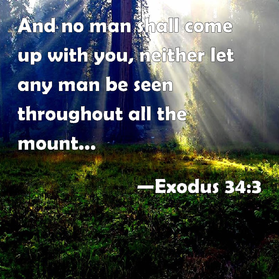 Exodus 34:3 And no man shall come up with you, neither let any man be ...