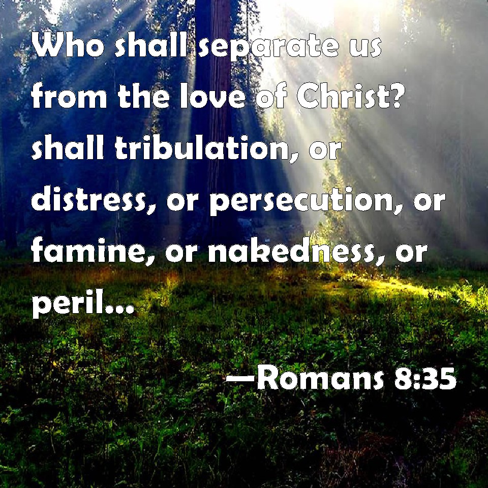 Romans 8 35 Who Shall Separate Us From The Love Of Christ Shall