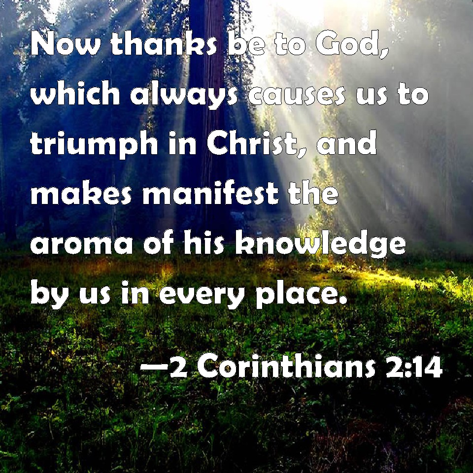 2 Corinthians 2:14 Now thanks be to God, which always causes us to