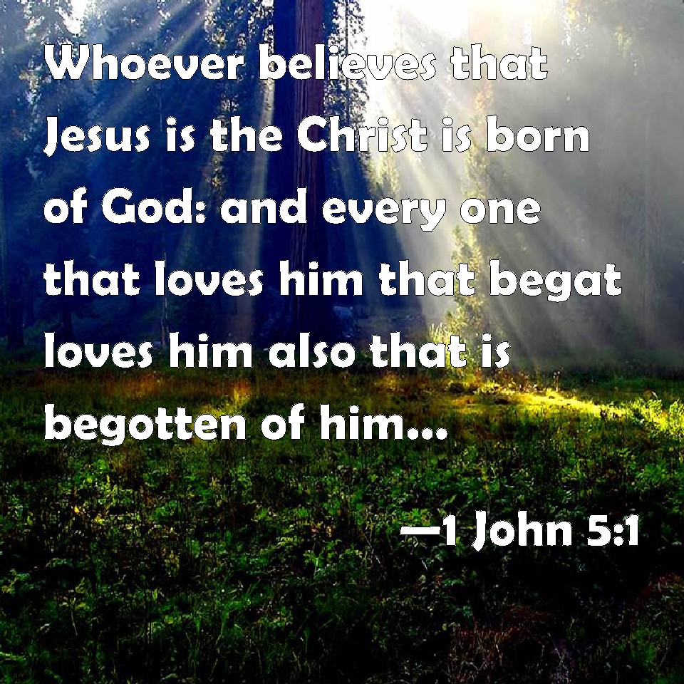 1 John 5:1 Whoever believes that Jesus is the Christ is born of God ...