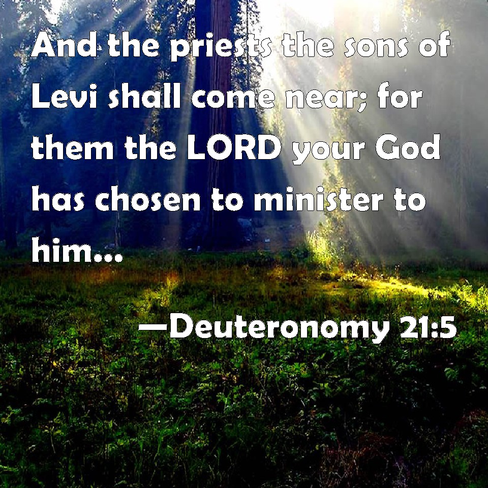 Deuteronomy 21:5 And The Priests The Sons Of Levi Shall Come Near; For ...