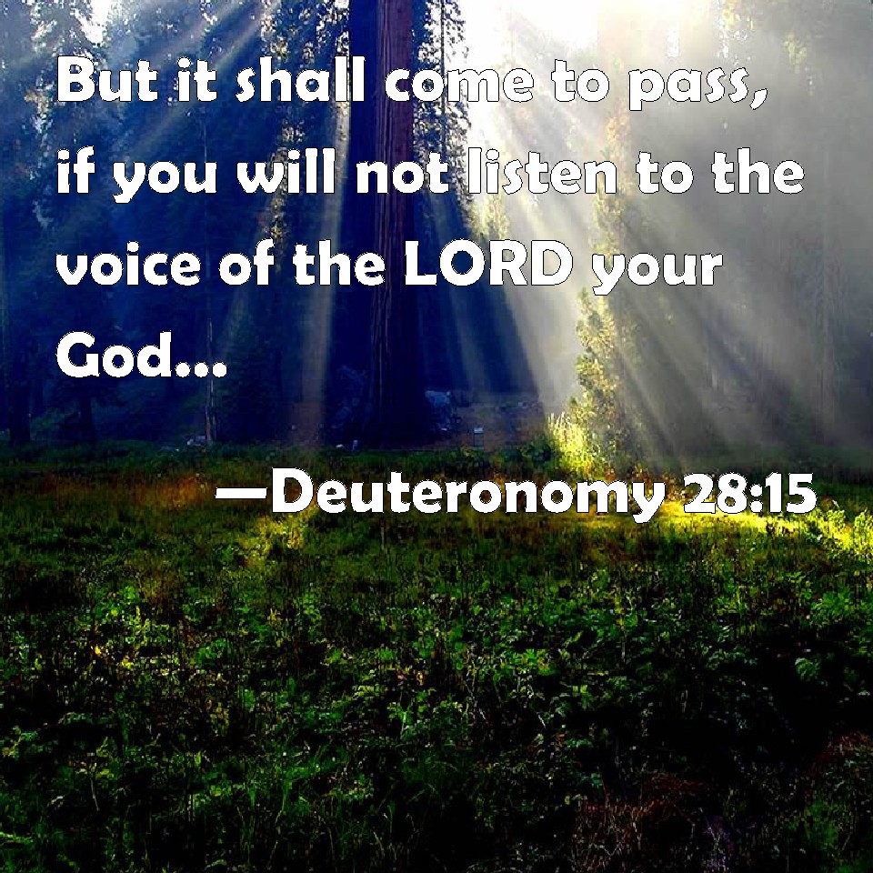 Deuteronomy 28:15 But it shall come to pass, if you will not listen to ...