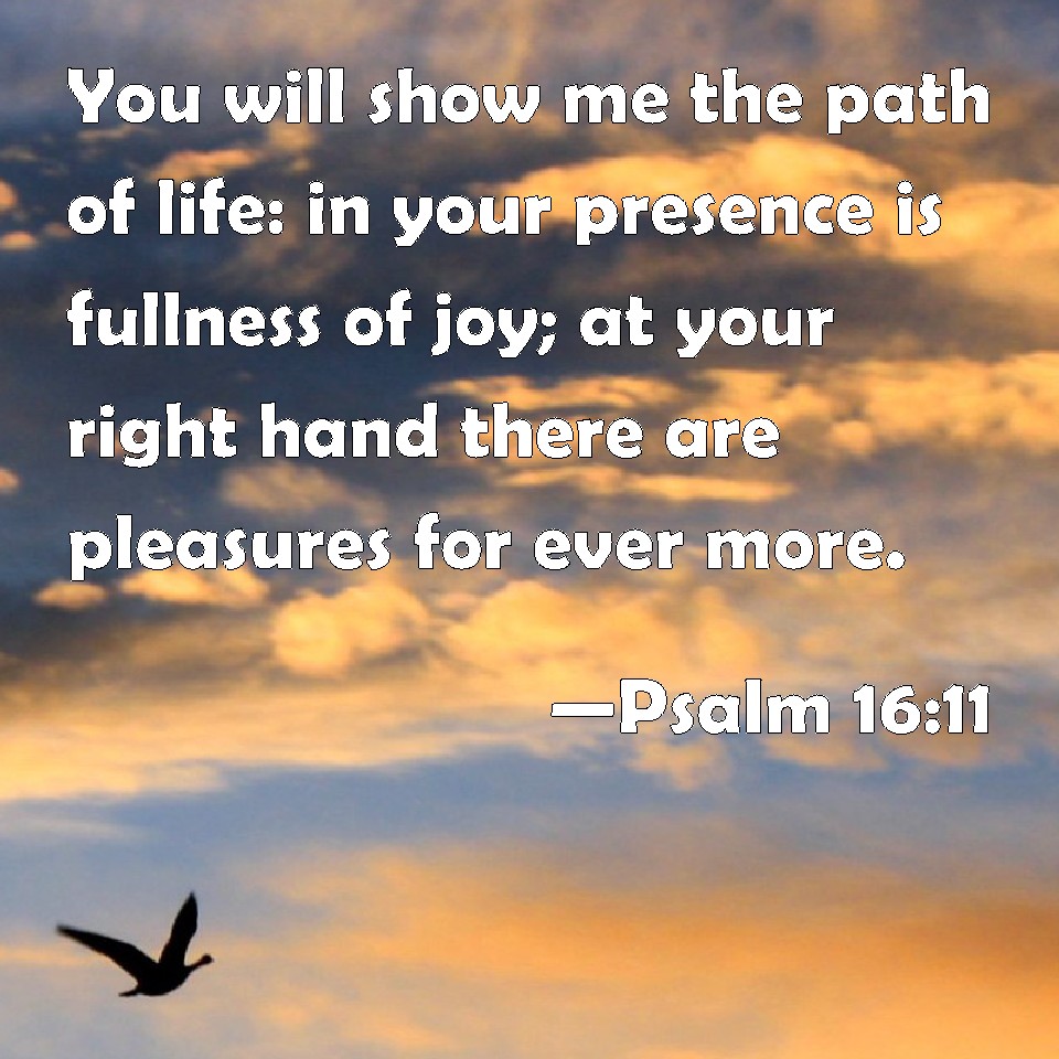 Psalm You Will Show Me The Path Of Life In Your Presence Is