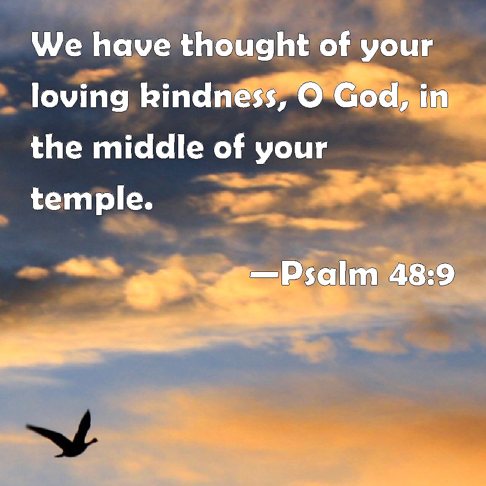 Psalm 48 9 We Have Thought Of Your Loving Kindness O God In The 