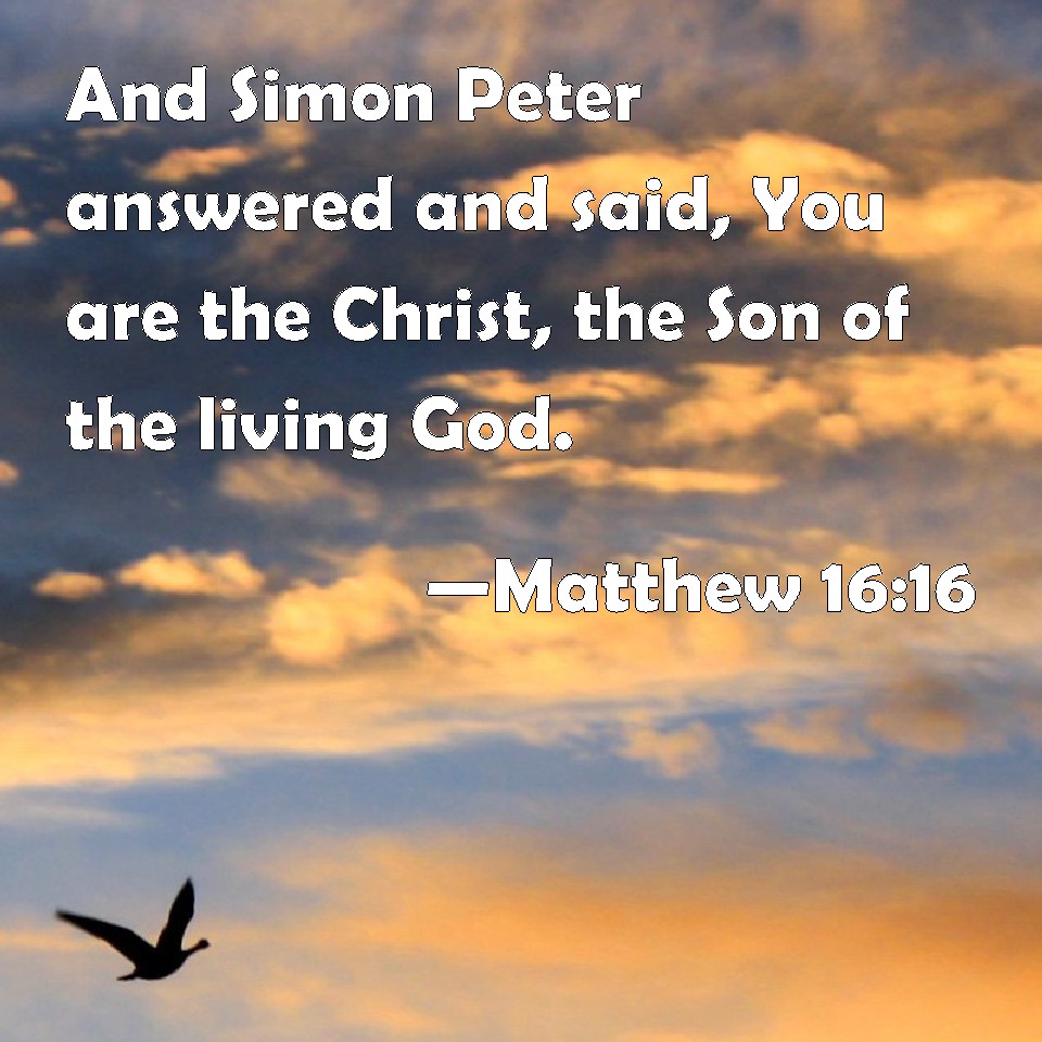 Matthew 16:16 And Simon Peter Answered And Said, You Are The Christ ...