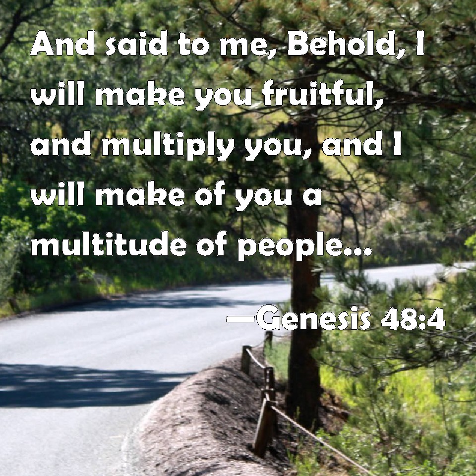 Genesis 48:4 And Said To Me, Behold, I Will Make You Fruitful, And ...