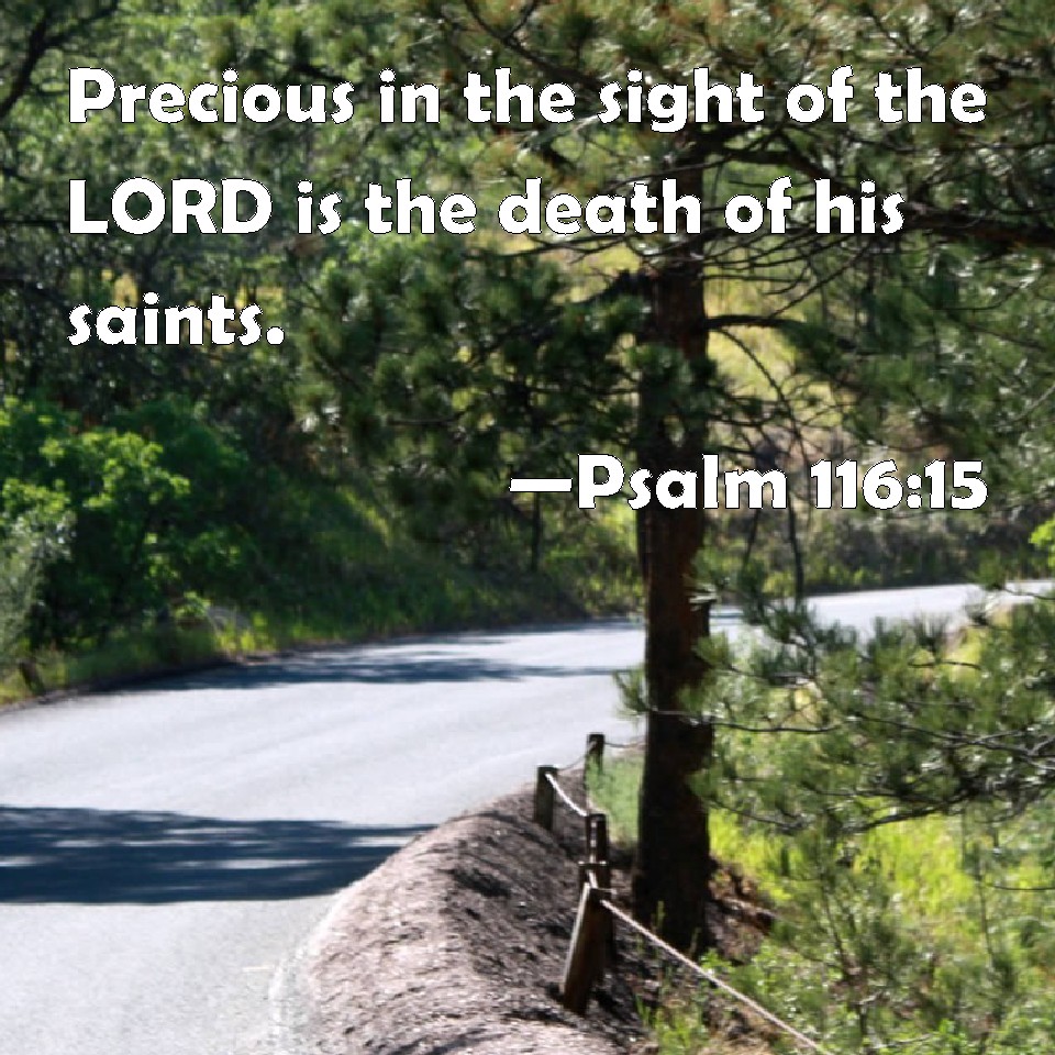 Psalm 116 15 Precious In The Sight Of The LORD Is The Death Of His Saints 